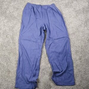 Emma James 100% Silk Blue Pull On Elastic Waist Pants Womens 14